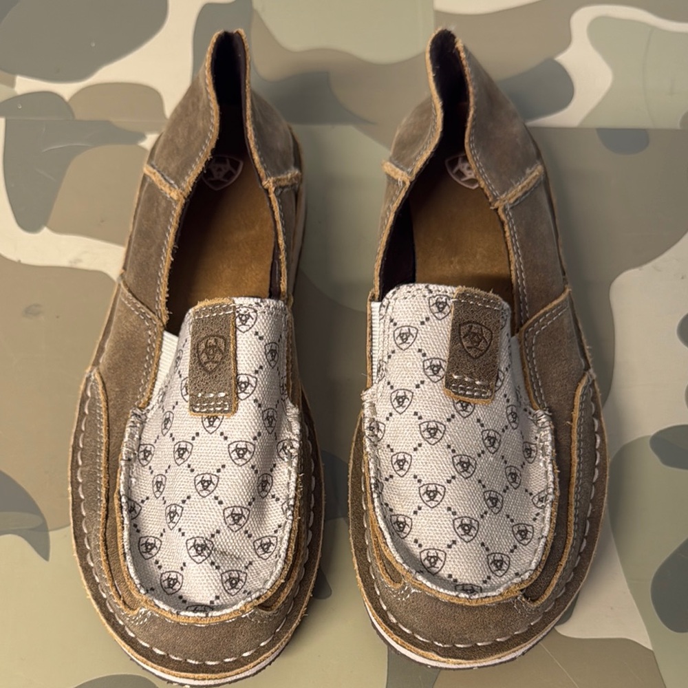 Ariat Brown and White Slip-On Shoes